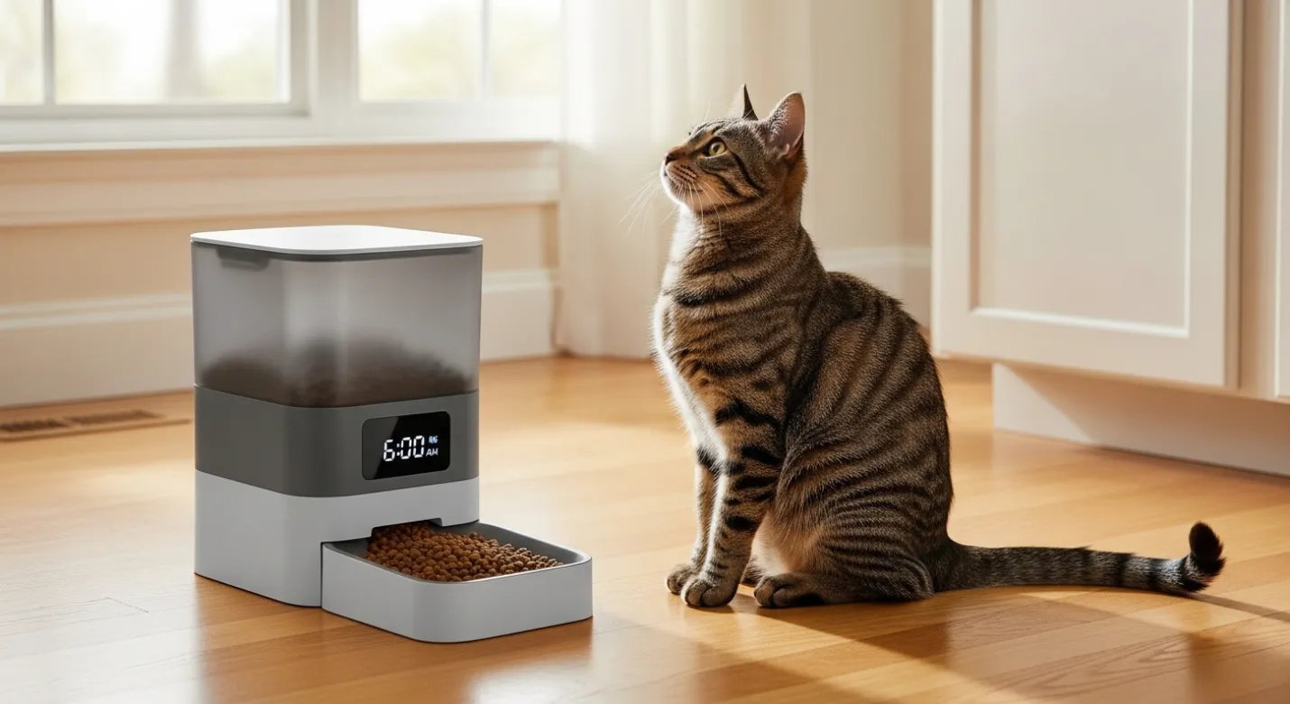 uso prático do comedouro automático na rotina do tutor